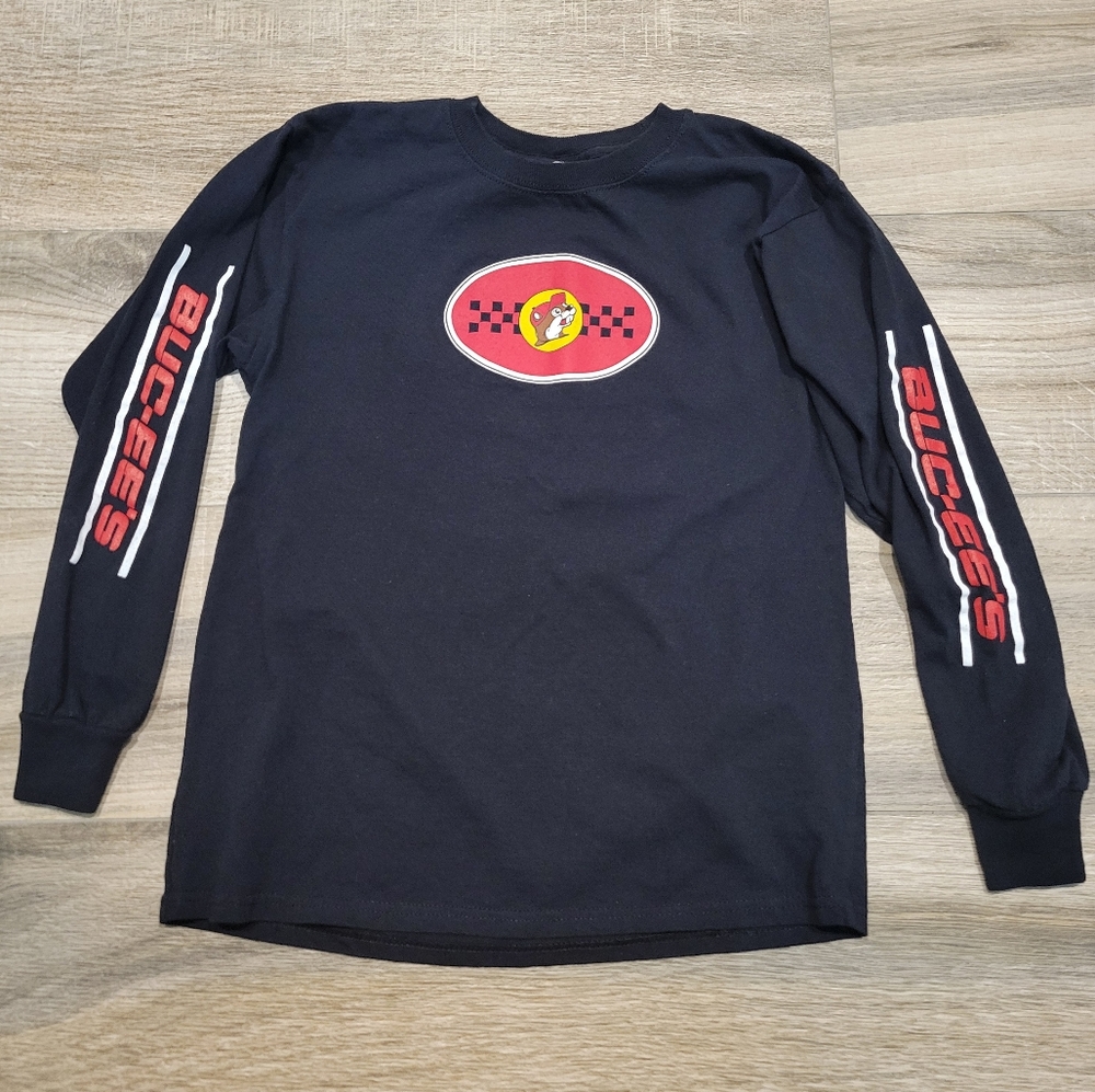 Buc-ee's Long Sleeve Racing Graphic Tee Shirt Youth Large
